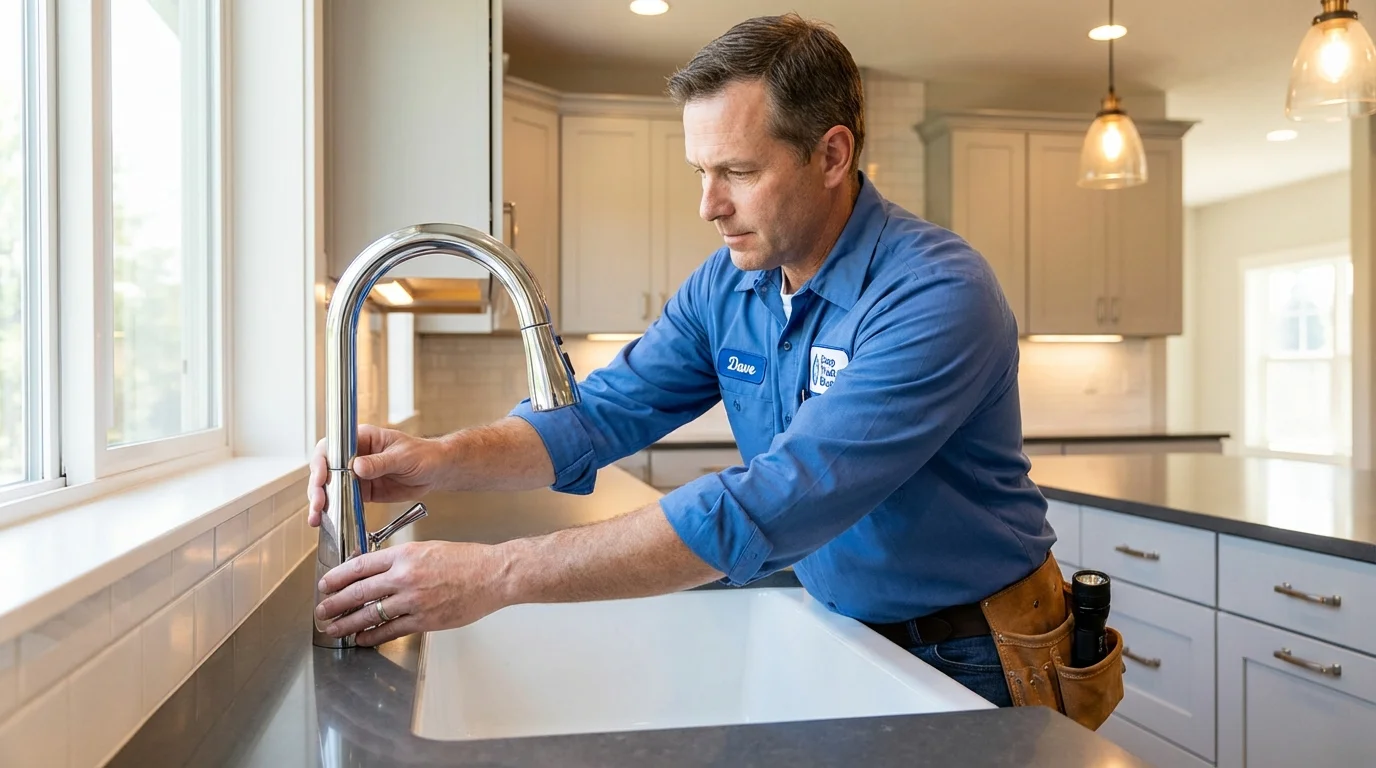 Kitchen faucet installation by Johns Plumbing LLC in Gerber