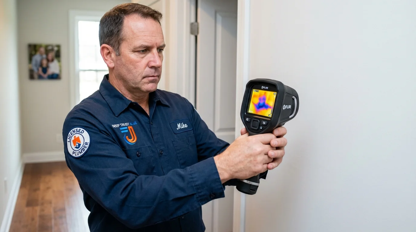 Thermal imaging leak detection by Johns Plumbing LLC in Gerber